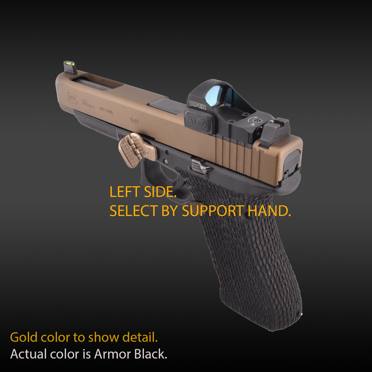 Black Steel Grip Control - GLOCK Category A