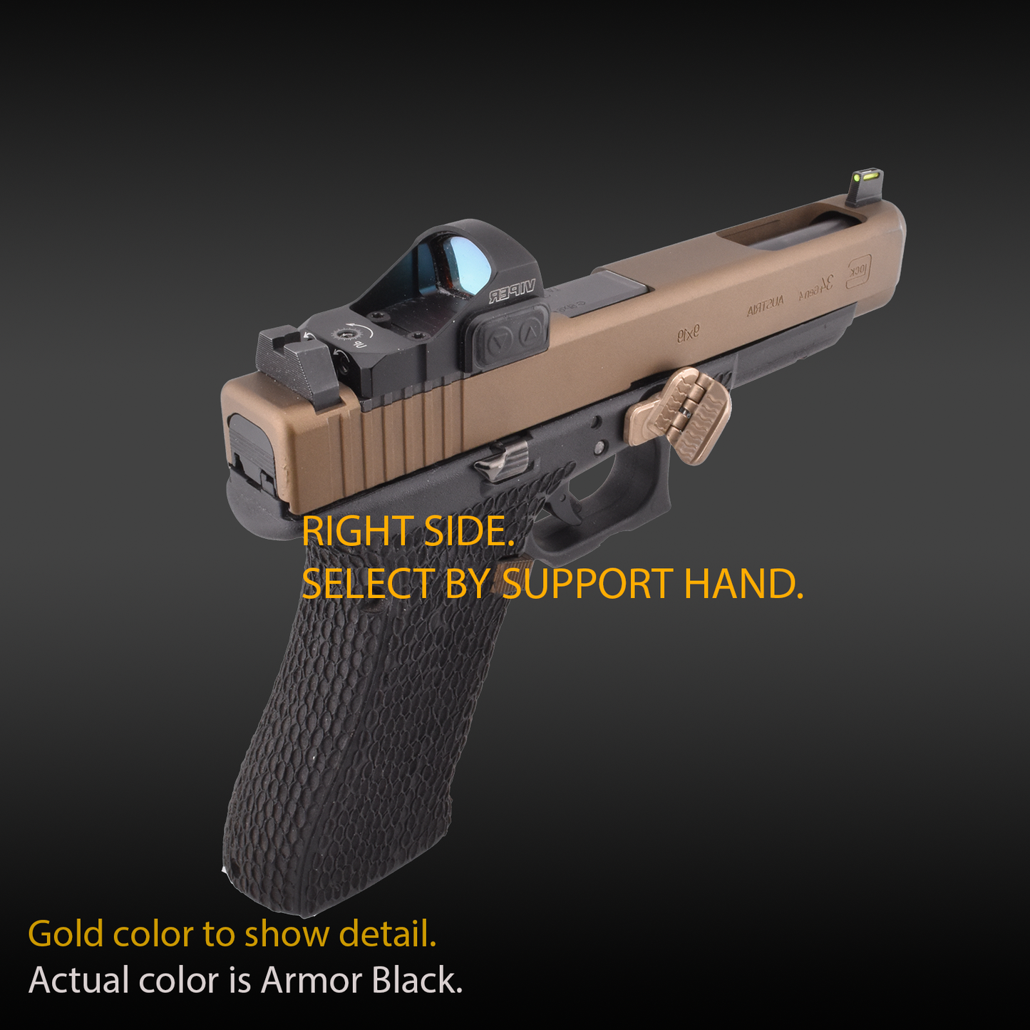 Black Steel Grip Control - GLOCK Category A