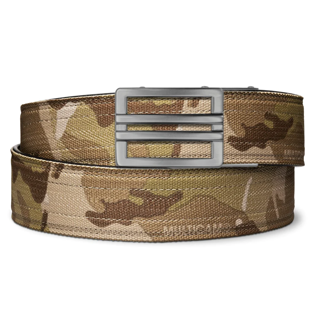 Kore Essentials is the originator of the ratcheting gun belt. We make the world’s best gun belt for concealed carry, everyday carry (EDC), ccw, law enforcement and military personnel. What makes Kore gun belts the best? Several patented innovations. First, our gun belts use a micro adjustable track that’s sewn into the back of the belt. This track lets you - tighten or loosen – your belt ¼” at a time to over 40+ sizing points. The result = a perfect fit all day, every day.