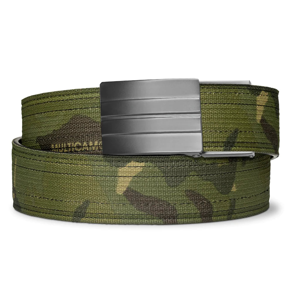 Kore Essentials is the originator of the ratcheting gun belt. We make the world’s best gun belt for concealed carry, everyday carry (EDC), ccw, law enforcement and military personnel.  What makes Kore gun belts the best? Several patented innovations. First, our gun belts use a micro adjustable track that’s sewn into the back of the belt. This track lets you - tighten or loosen – your belt ¼” at a time to over 40+ sizing points. The result = a perfect fit all day, every day.