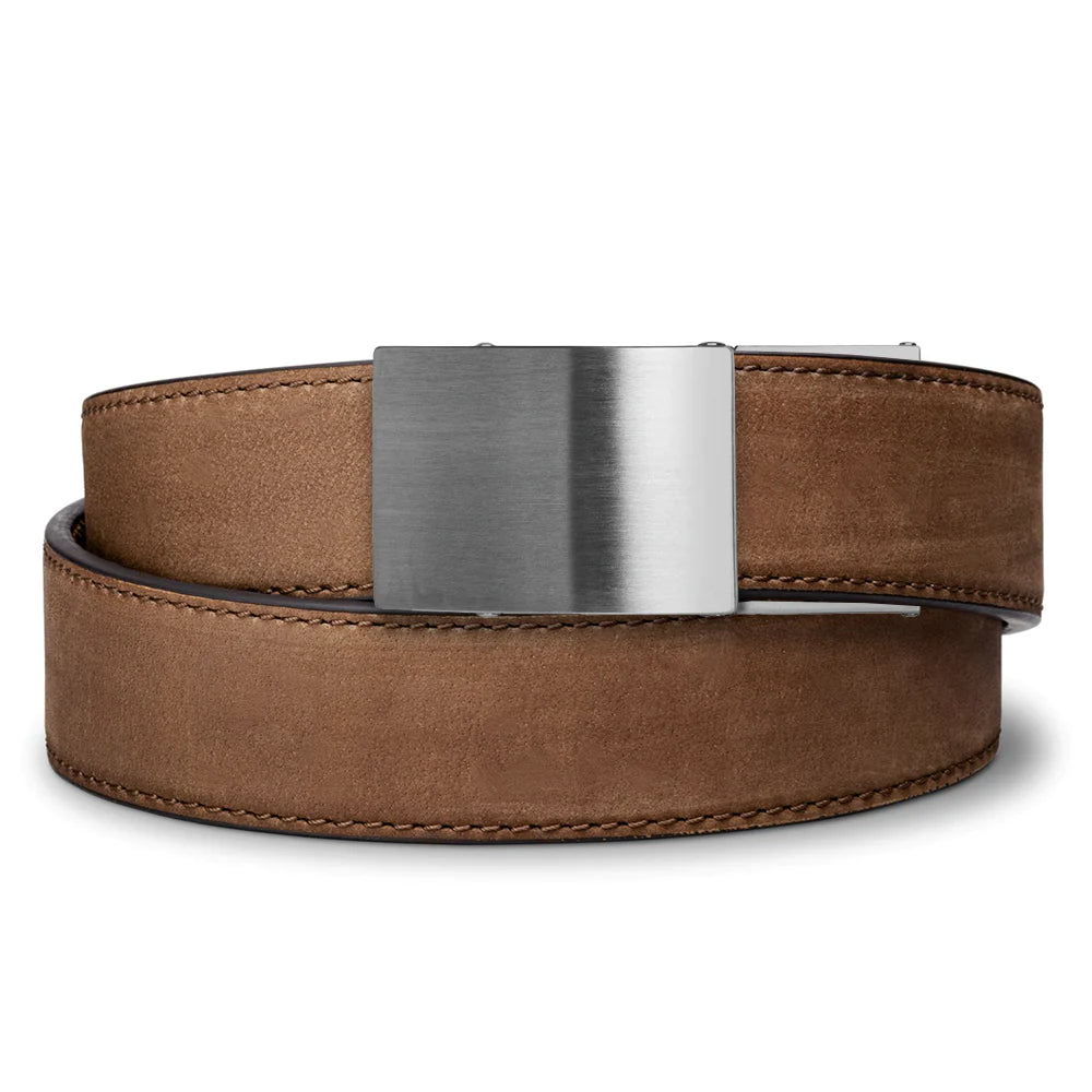 Kore Essentials is the originator of the ratcheting gun belt. We make the world’s best gun belt for concealed carry, everyday carry (EDC), ccw, law enforcement and military personnel.  What makes Kore gun belts the best? Several patented innovations. First, our gun belts use a micro adjustable track that’s sewn into the back of the belt. This track lets you - tighten or loosen – your belt ¼” at a time to over 40+ sizing points. The result = a perfect fit all day, every day.