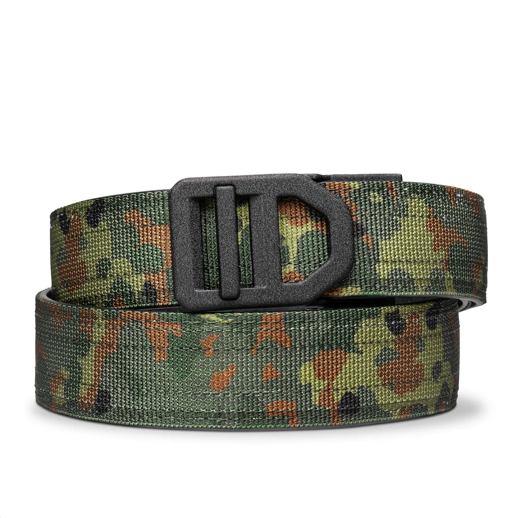 Kore Essentials is the originator of the ratcheting gun belt. We make the world’s best gun belt for concealed carry, everyday carry (EDC), ccw, law enforcement and military personnel.  What makes Kore gun belts the best? Several patented innovations. First, our gun belts use a micro adjustable track that’s sewn into the back of the belt. This track lets you - tighten or loosen – your belt ¼” at a time to over 40+ sizing points. The result = a perfect fit all day, every day.