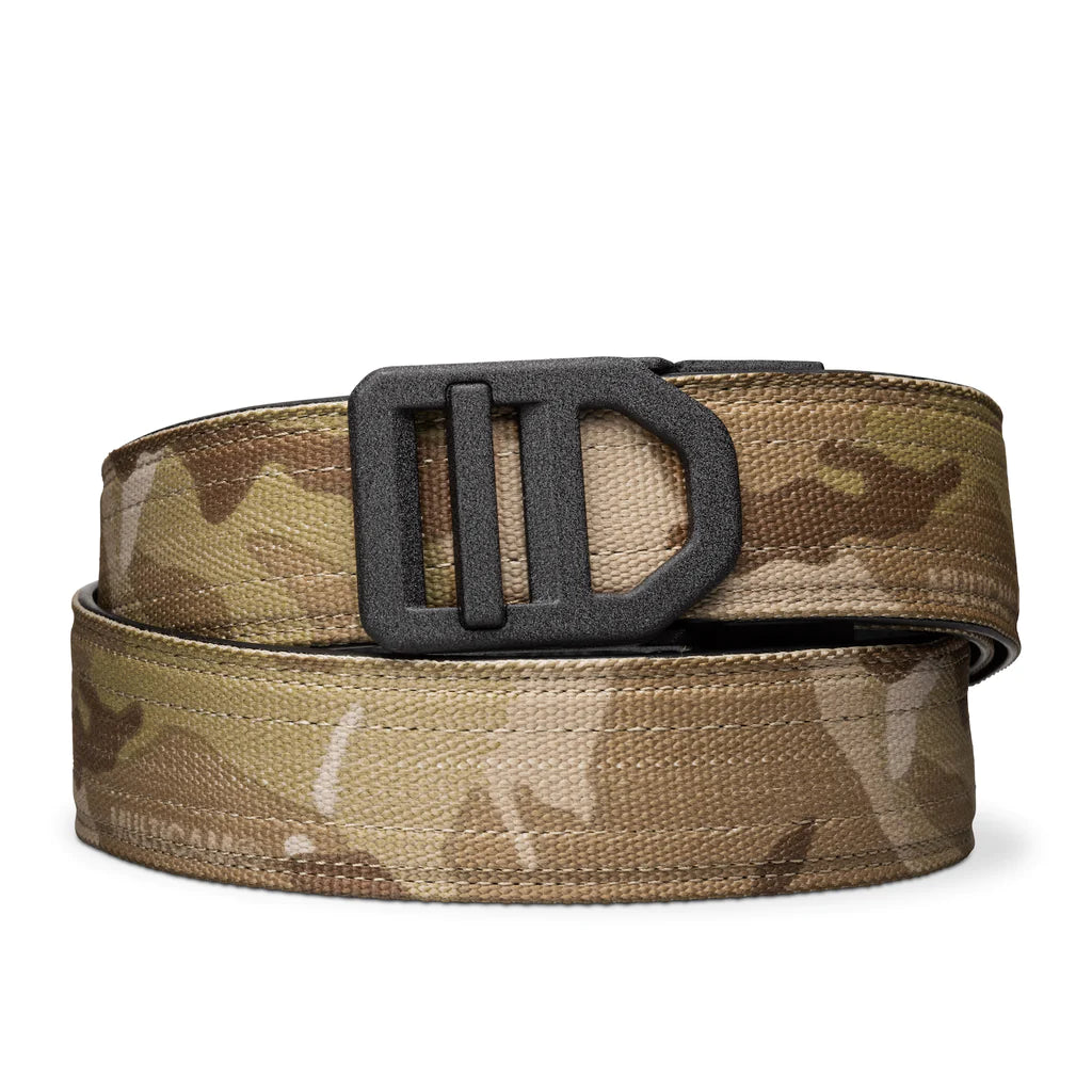 Kore Essentials is the originator of the ratcheting gun belt. We make the world’s best gun belt for concealed carry, everyday carry (EDC), ccw, law enforcement and military personnel.  What makes Kore gun belts the best? Several patented innovations. First, our gun belts use a micro adjustable track that’s sewn into the back of the belt. This track lets you - tighten or loosen – your belt ¼” at a time to over 40+ sizing points. The result = a perfect fit all day, every day.