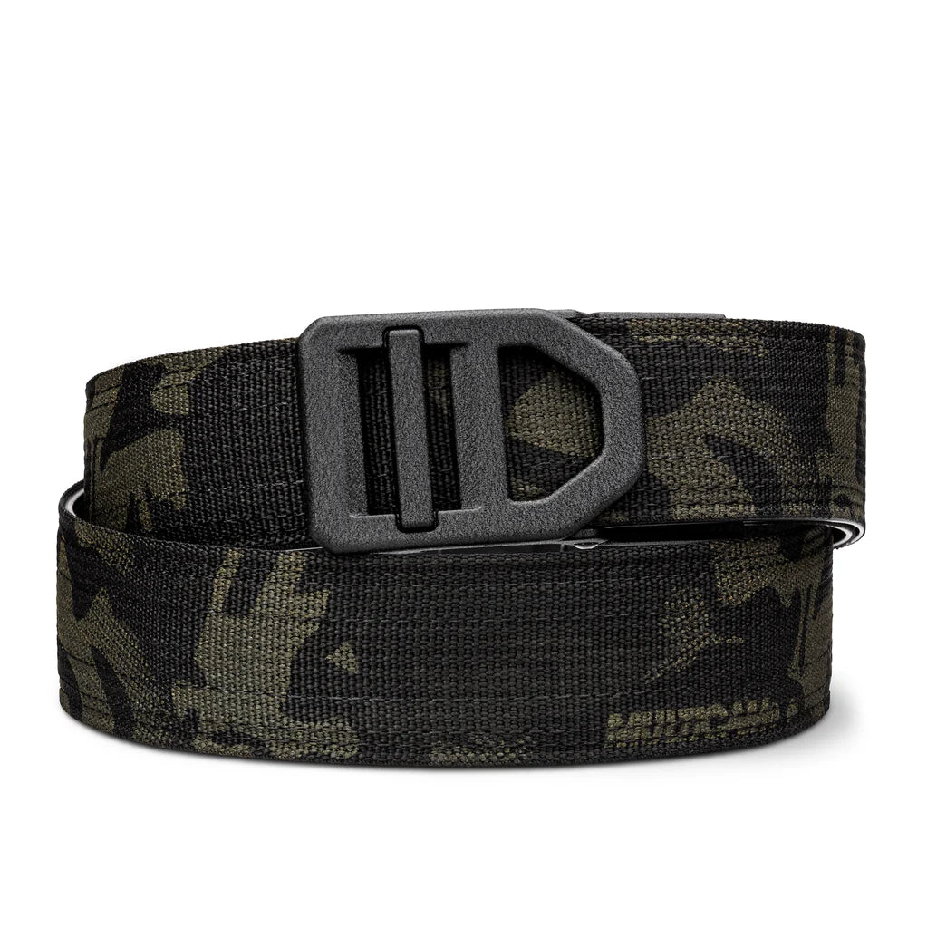 Kore Essentials is the originator of the ratcheting gun belt. We make the world’s best gun belt for concealed carry, everyday carry (EDC), ccw, law enforcement and military personnel.  What makes Kore gun belts the best? Several patented innovations. First, our gun belts use a micro adjustable track that’s sewn into the back of the belt. This track lets you - tighten or loosen – your belt ¼” at a time to over 40+ sizing points. The result = a perfect fit all day, every day.