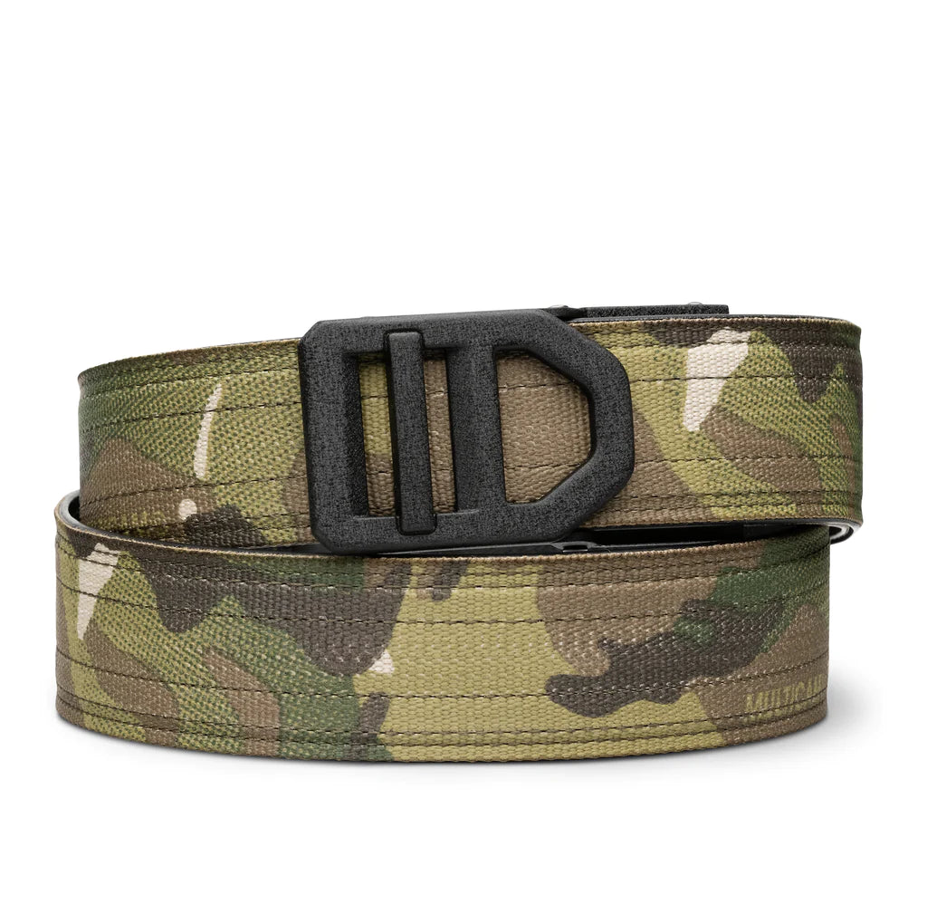 Kore Essentials is the originator of the ratcheting gun belt. We make the world’s best gun belt for concealed carry, everyday carry (EDC), ccw, law enforcement and military personnel.  What makes Kore gun belts the best? Several patented innovations. First, our gun belts use a micro adjustable track that’s sewn into the back of the belt. This track lets you - tighten or loosen – your belt ¼” at a time to over 40+ sizing points. The result = a perfect fit all day, every day.