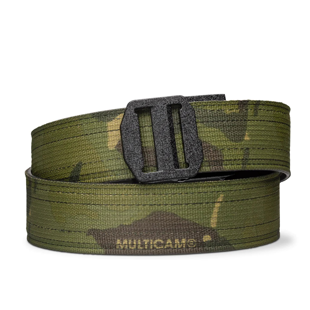 Kore Essentials is the originator of the ratcheting gun belt. We make the world’s best gun belt for concealed carry, everyday carry (EDC), ccw, law enforcement and military personnel.  What makes Kore gun belts the best? Several patented innovations. First, our gun belts use a micro adjustable track that’s sewn into the back of the belt. This track lets you - tighten or loosen – your belt ¼” at a time to over 40+ sizing points. The result = a perfect fit all day, every day.