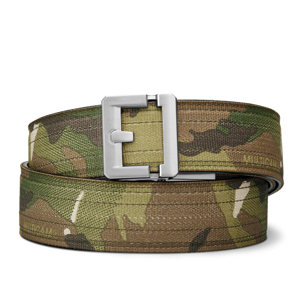 Kore Essentials is the originator of the ratcheting gun belt. We make the world’s best gun belt for concealed carry, everyday carry (EDC), ccw, law enforcement and military personnel.  What makes Kore gun belts the best? Several patented innovations. First, our gun belts use a micro adjustable track that’s sewn into the back of the belt. This track lets you - tighten or loosen – your belt ¼” at a time to over 40+ sizing points. The result = a perfect fit all day, every day.