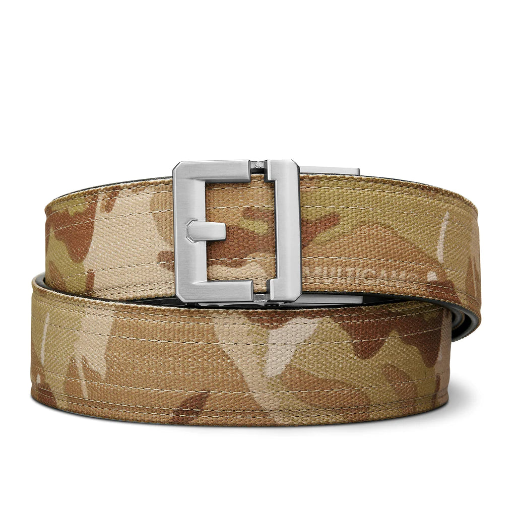 Kore Essentials is the originator of the ratcheting gun belt. We make the world’s best gun belt for concealed carry, everyday carry (EDC), ccw, law enforcement and military personnel.  What makes Kore gun belts the best? Several patented innovations. First, our gun belts use a micro adjustable track that’s sewn into the back of the belt. This track lets you - tighten or loosen – your belt ¼” at a time to over 40+ sizing points. The result = a perfect fit all day, every day.