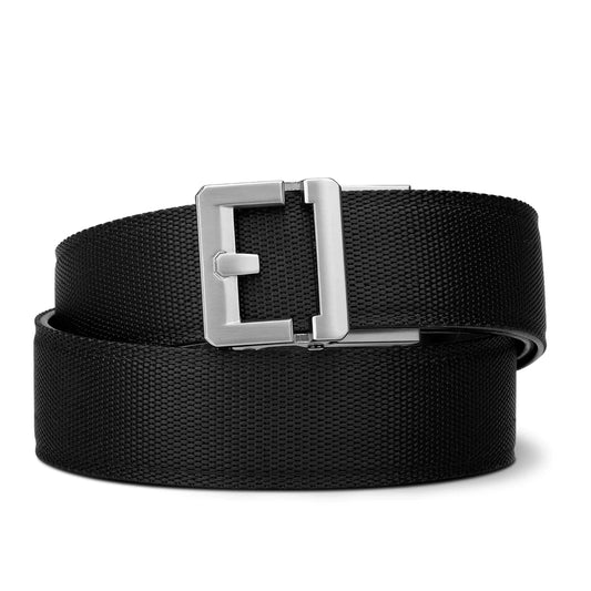 Kore Essentials is the originator of the ratcheting gun belt. We make the world’s best gun belt for concealed carry, everyday carry (EDC), ccw, law enforcement and military personnel.  What makes Kore gun belts the best? Several patented innovations. First, our gun belts use a micro adjustable track that’s sewn into the back of the belt. This track lets you - tighten or loosen – your belt ¼” at a time to over 40+ sizing points. The result = a perfect fit all day, every day.