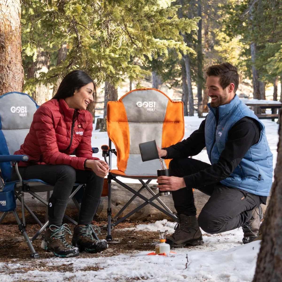 GOBI Heated Camping Chair: A comfortable and innovative outdoor seating solution with built-in heating, providing warmth and relaxation for a cozy camping experience.