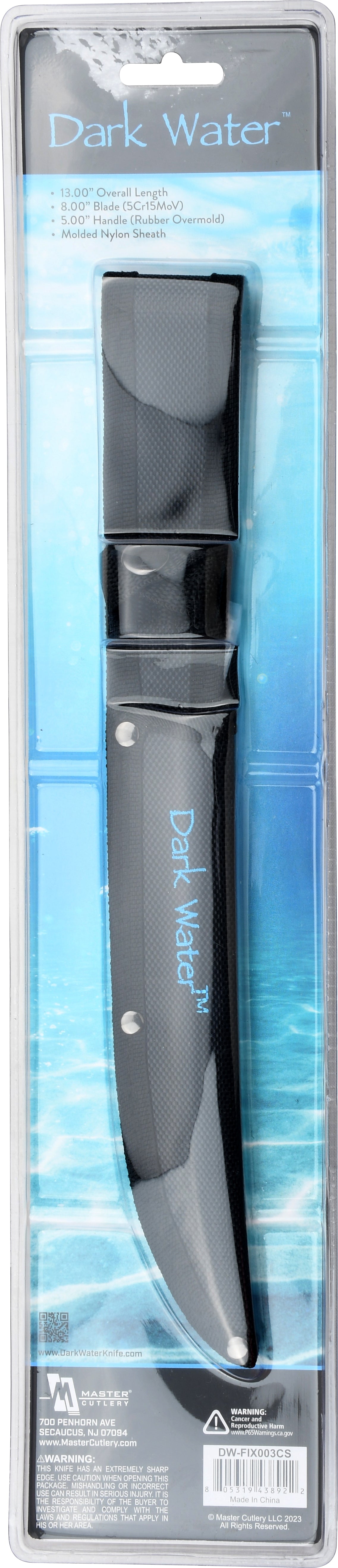Whether out in the deep or off a dock, salt or fresh, Dark Water has you covered.  This line of fishing knives features everything you need to clean and prepare your catch.  The blades in this line are all coated with PTFE to maximize corrosion resistance.