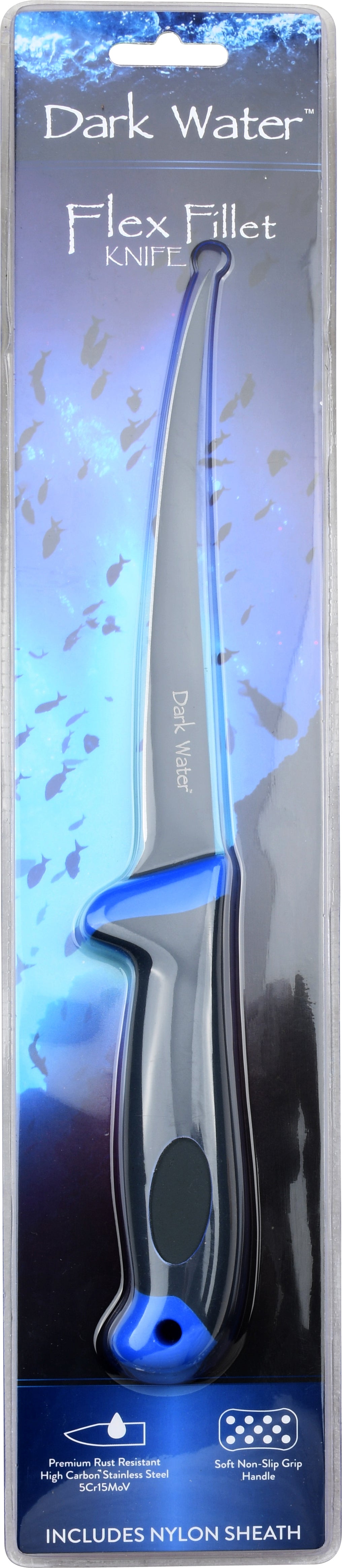 Whether out in the deep or off a dock, salt or fresh, Dark Water has you covered. This line of fishing knives features everything you need to clean and prepare your catch. The blades in this line are all coated with PTFE to maximize corrosion resistance.