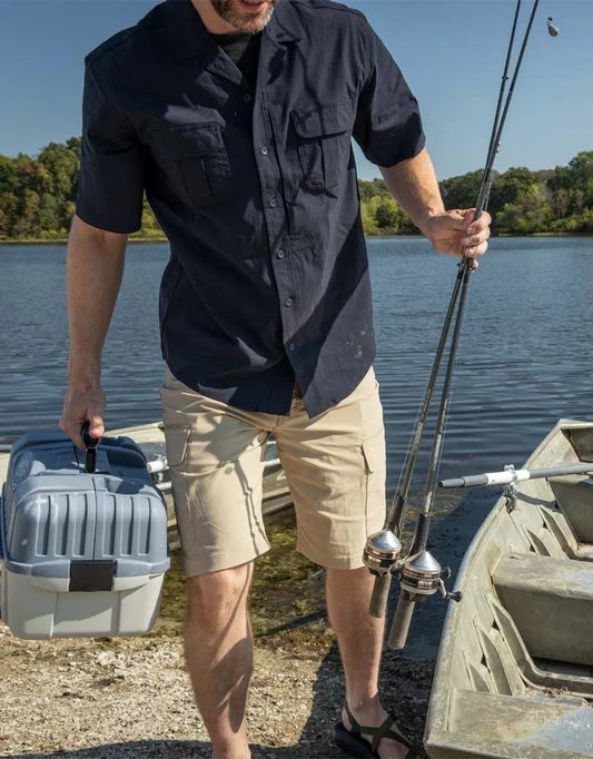 The Propper Kinetic Short is crafted with an innovative blend of polyester, cotton and spandex ripstop fabric we call NEXStretch. This fabric is durable, fade-resistant and allows the shorts to move with you for optimal comfort. Constructed to be the perfect, all-purpose tactical short, the Teflon fabric protector repels stains and liquids keeping you looking your best.