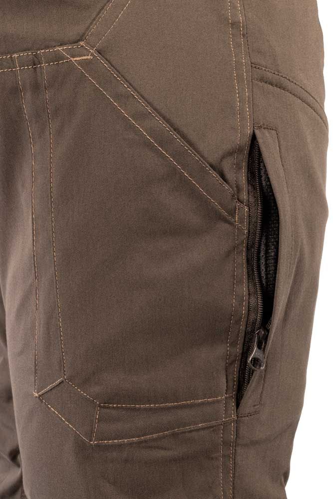 Exceptional performance no matter where your journey takes you with the lightweight, breathable, cotton-like feel of the Aeros pant. The durable cotton-nylon-spandex blend holds up to hiking and other outdoor activities, with articulated knees, double stitching, reinforced pockets and a tough eyelet snap to hold it all together on the job. Useful, low profile pockets keep all your EDC and other essentials close at hand while the casual look of the Aeros allows you to wear them anywhere.