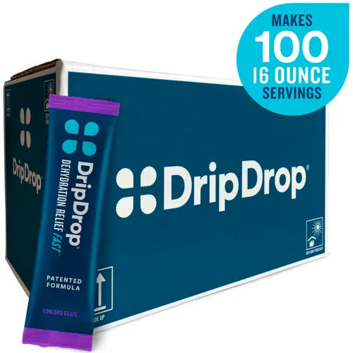 DripDrop Electrolyte Powder - Grape 100 (16oz) Packets