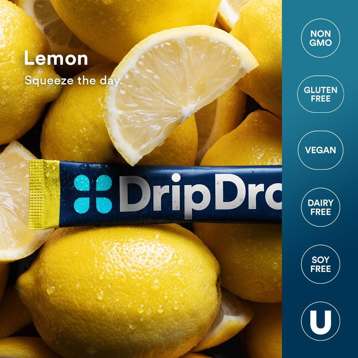 DripDrop Electrolyte Powder - Lemon 100 (16oz) Packets