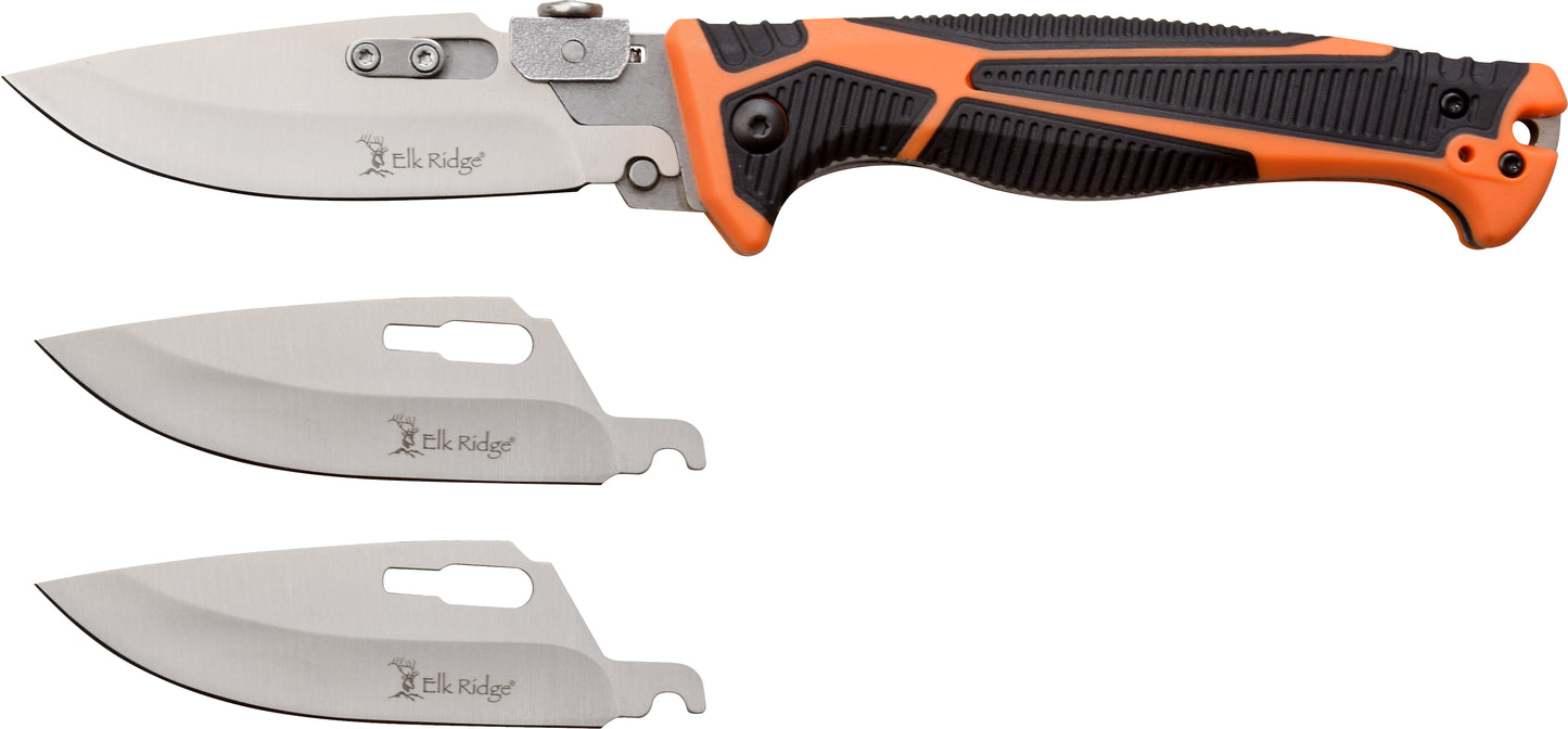 Elk Ridge Trek: A rugged outdoor adventure knife, featuring a sturdy blade and ergonomic handle, ideal for trekking and wilderness exploration.