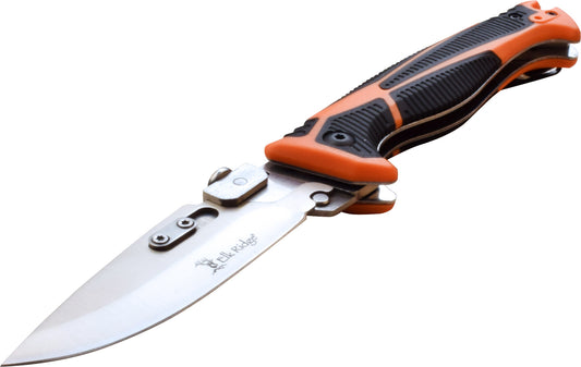Elk Ridge Trek: A rugged outdoor adventure knife, featuring a sturdy blade and ergonomic handle, ideal for trekking and wilderness exploration.