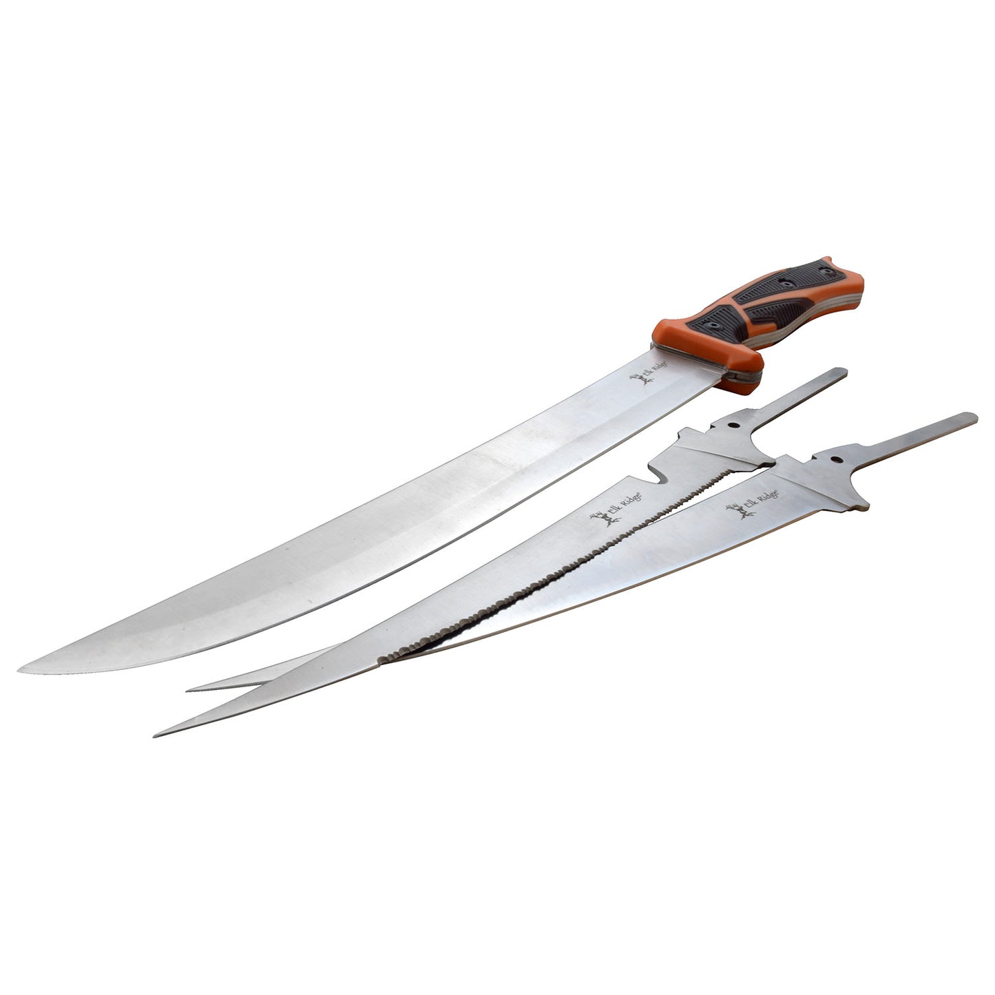 Elk Ridge Trek: A rugged outdoor adventure knife, featuring a sturdy blade and ergonomic handle, ideal for trekking and wilderness exploration.