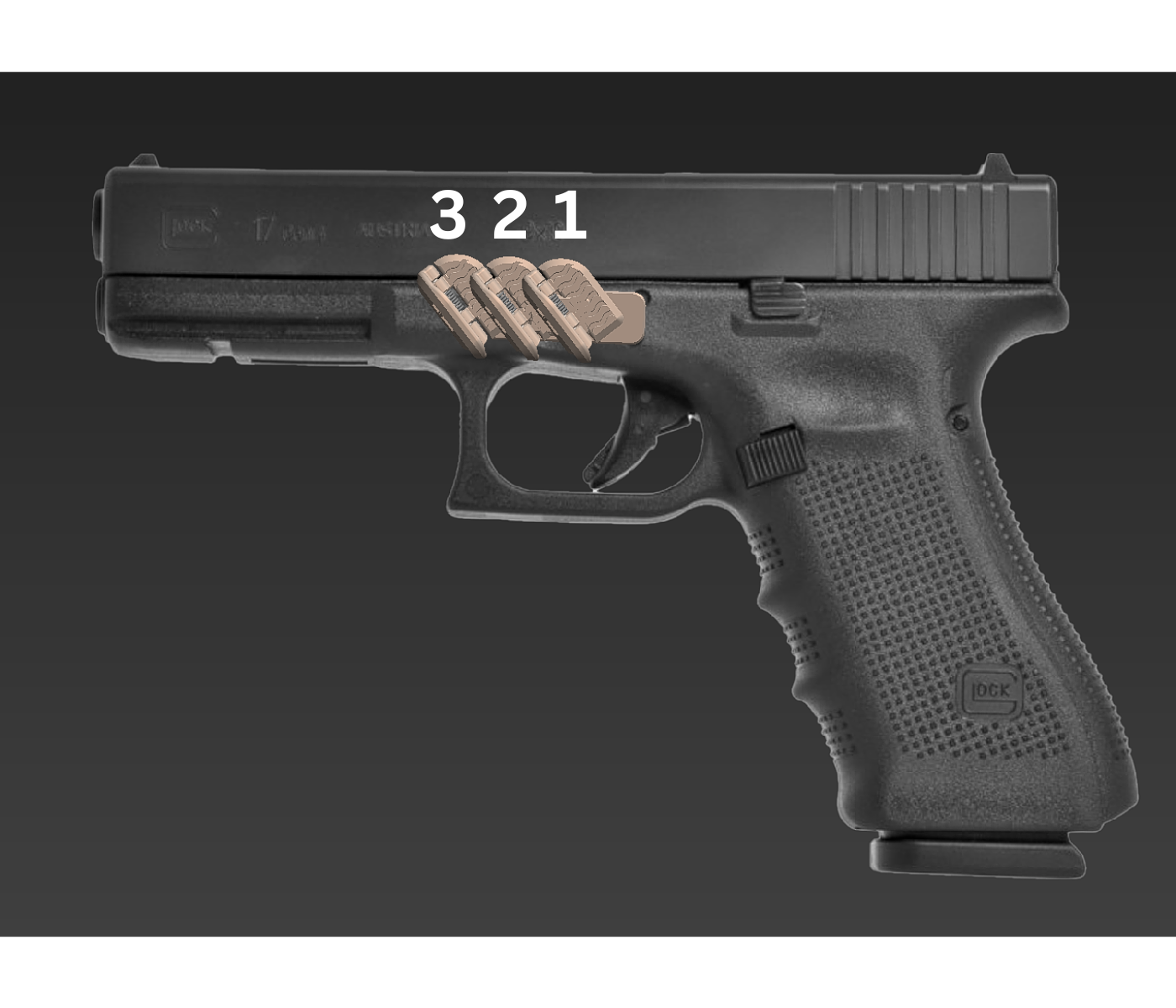 Black Steel Grip Control - GLOCK Category B