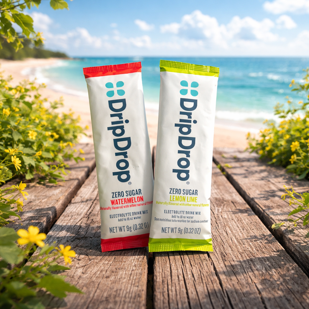 * NEW - DripDrop Electrolyte Powder - Zero Sugar (16oz) Single Packets