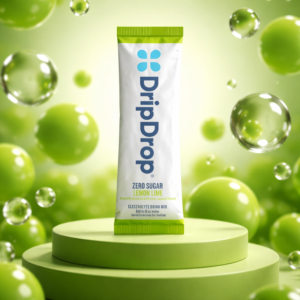 * NEW - DripDrop Electrolyte Powder - Zero Sugar (16oz) Single Packets