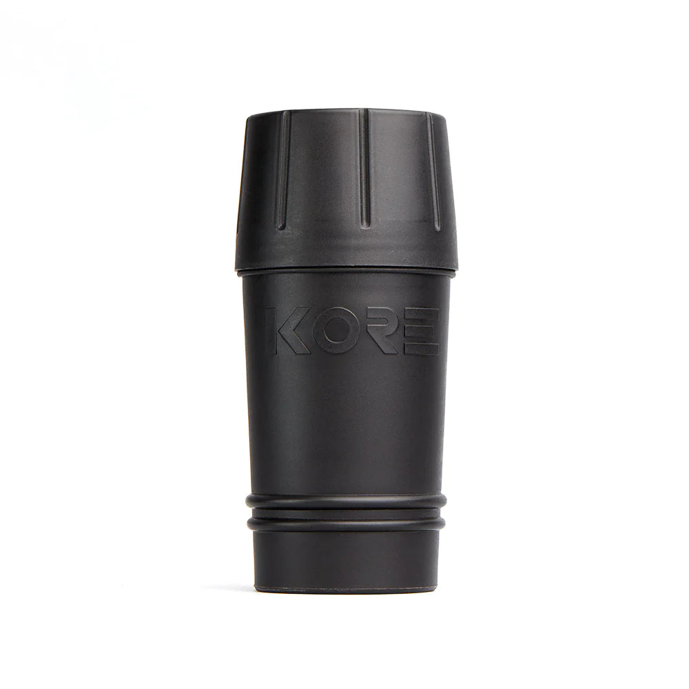 A tactical and secure holster designed by KORE for carrying cups or containers, ensuring convenience and accessibility in dynamic environments.