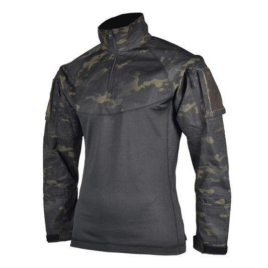 A tactical garment designed for durability and functionality. Features include reinforced stitching, moisture-wicking fabric, and integrated pockets for gear. Ideal for military, law enforcement, and outdoor enthusiasts.