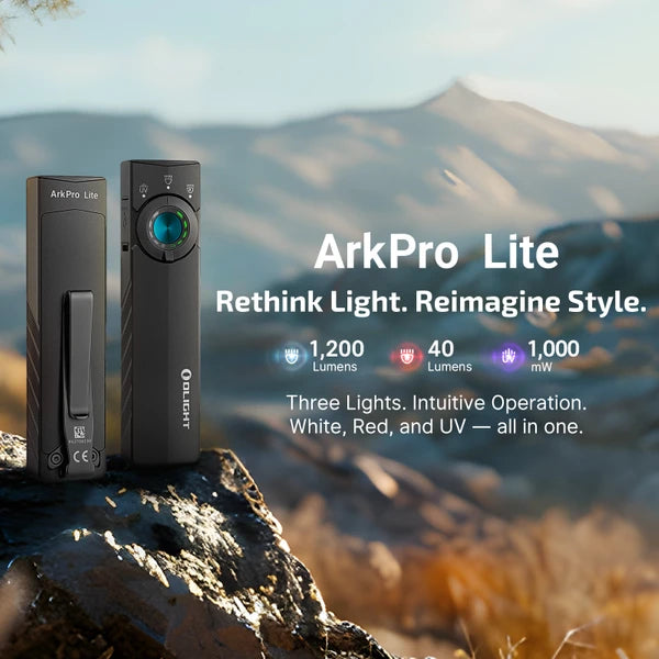 OLIGHT - ArkPro Lite – Flat Unibody EDC Flashlight with Multi-Light Sources