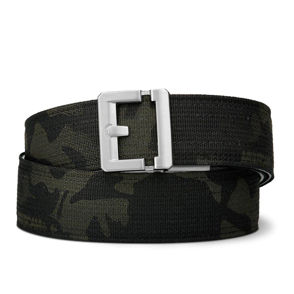 Kore Essentials is the originator of the ratcheting gun belt. We make the world’s best gun belt for concealed carry, everyday carry (EDC), ccw, law enforcement and military personnel.  What makes Kore gun belts the best? Several patented innovations. First, our gun belts use a micro adjustable track that’s sewn into the back of the belt. This track lets you - tighten or loosen – your belt ¼” at a time to over 40+ sizing points. The result = a perfect fit all day, every day.  