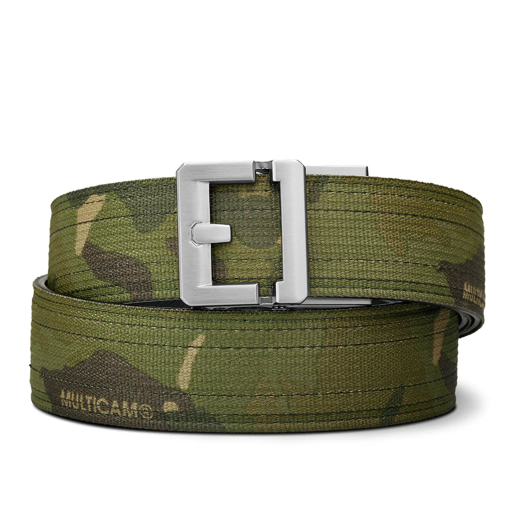 Kore Essentials is the originator of the ratcheting gun belt. We make the world’s best gun belt for concealed carry, everyday carry (EDC), ccw, law enforcement and military personnel.  What makes Kore gun belts the best? Several patented innovations. First, our gun belts use a micro adjustable track that’s sewn into the back of the belt. This track lets you - tighten or loosen – your belt ¼” at a time to over 40+ sizing points. The result = a perfect fit all day, every day.  