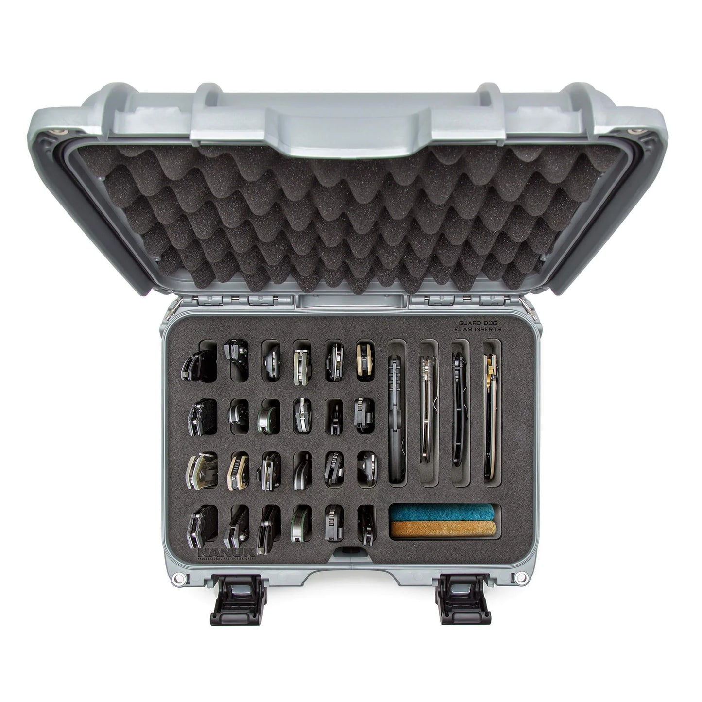 Built to organize, protect, carry and survive tough conditions, the NANUK waterproof hard case is impenetrable and indestructible with a lightweight, tough NK-7 resin shell and its PowerClaw superior latching system.