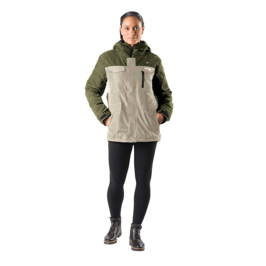 Shift Women's Heated Snowboard Jacket: A high-performance winter jacket with integrated heating technology, providing warmth and style for an elevated snowboarding experience