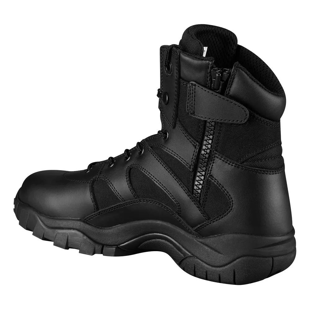 The 6" Tactical Duty Boot keeps your feet comfortable and ready to take you into the toughest places.  The double row reinforced stitching with performance outsoles, YKK zipper with zipper guard and polishable leather keeps these boots durable and professional while remaining rugged and tough for any tactical mission. 