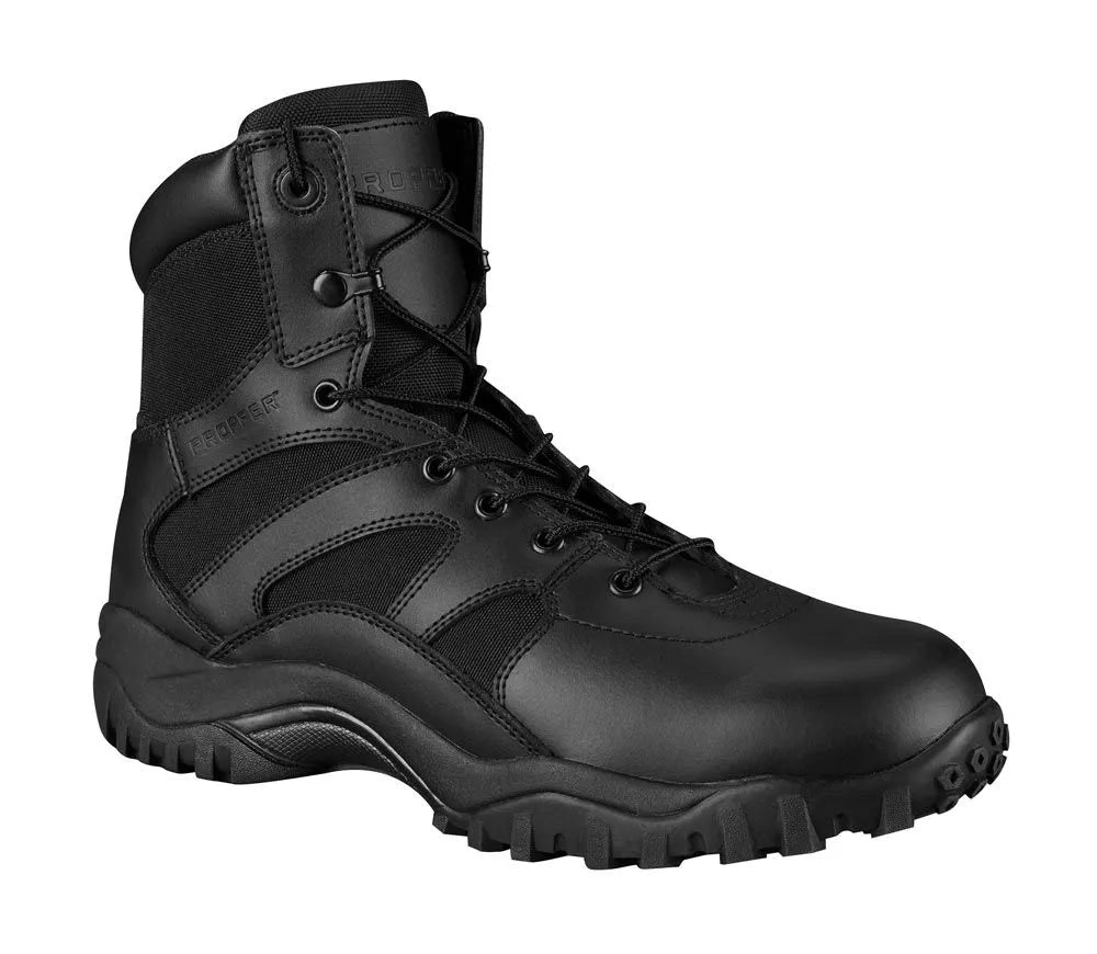 The 6" Tactical Duty Boot keeps your feet comfortable and ready to take you into the toughest places.  The double row reinforced stitching with performance outsoles, YKK zipper with zipper guard and polishable leather keeps these boots durable and professional while remaining rugged and tough for any tactical mission. 