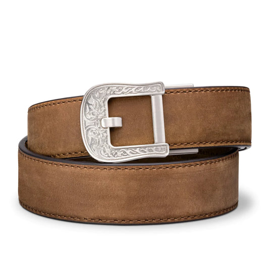 Hang 1 to 3 Kore track belts in your closet - next to your pants. Just like nature intended.  Fits ALL Kore buckle styles - fashion, slim & gun buckles. No installation. It hangs on your existing closet rod.  Belt buckle "zips" up into the hanger and automatically locks in place. To release, squeeze the tab and it drops into your hand.  Holds 3 belt keepers and 2mm set screw wrench.     Belt hangers can be used with ALL of our Kore belt buckles, including stainless, alloy, slim, express and gun belts.  