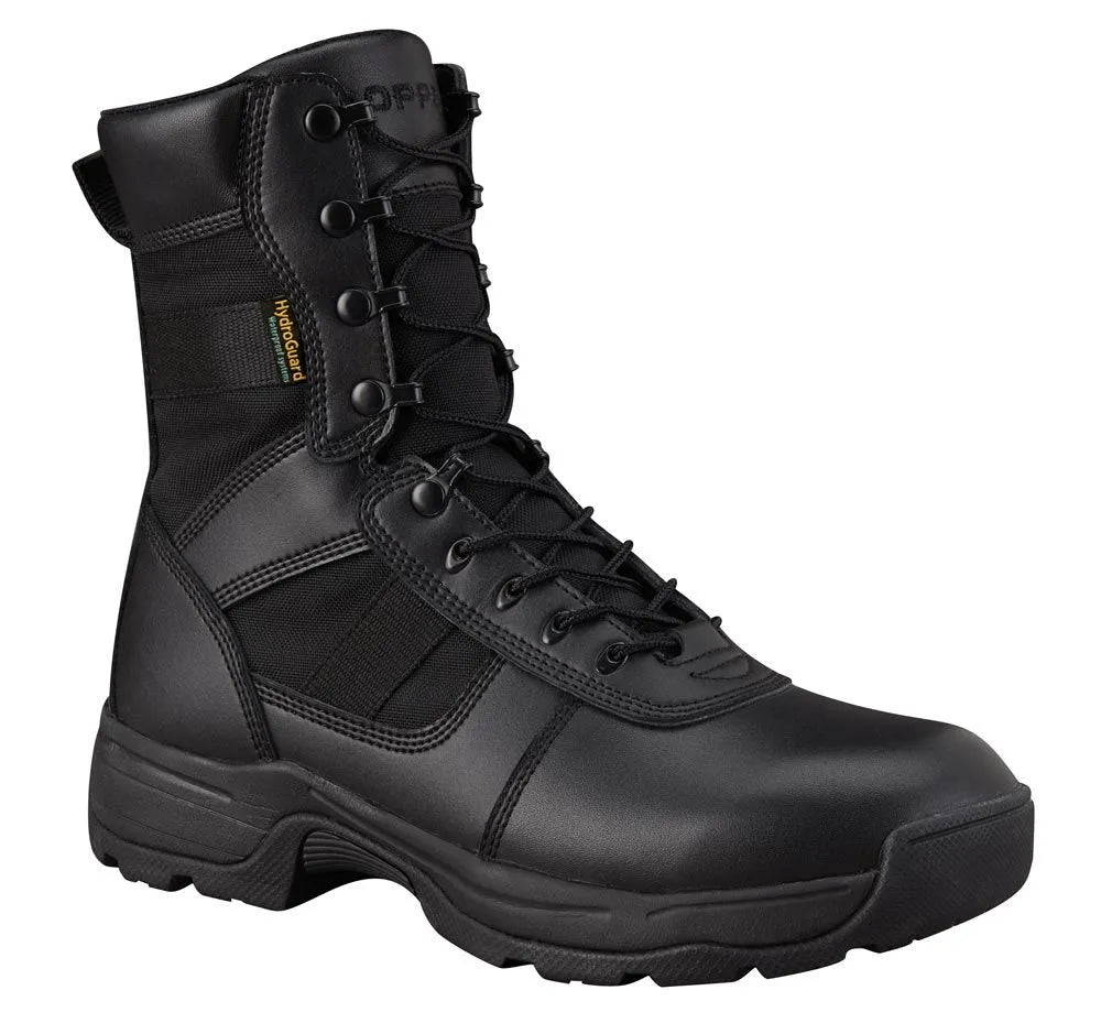 The waterproof leather and 1000D Cordura® upper of the Series 100® Waterproof Side Zip Boot can be pulled snug with the quick and easy NATO speed lace system. A special gusset behind the zipper helps keep water out while the triple-density rubber foundation and an arch made from a durable compound.