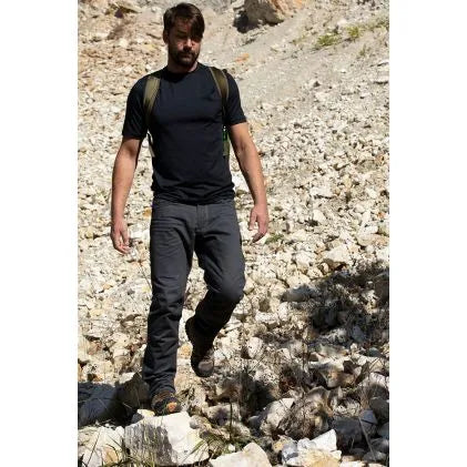  Constructed from a blend of cotton and spandex, the hard-working but comfortable Lithos pant allows free movement with a gusseted crotch and full range of motion for your everyday demands. Six pockets give you ample storage to keep all your EDC and other essentials close at hand. These versatile pants can be worn outdoors to the trail, range, patio or a campfire with a casual look that fits any environment.